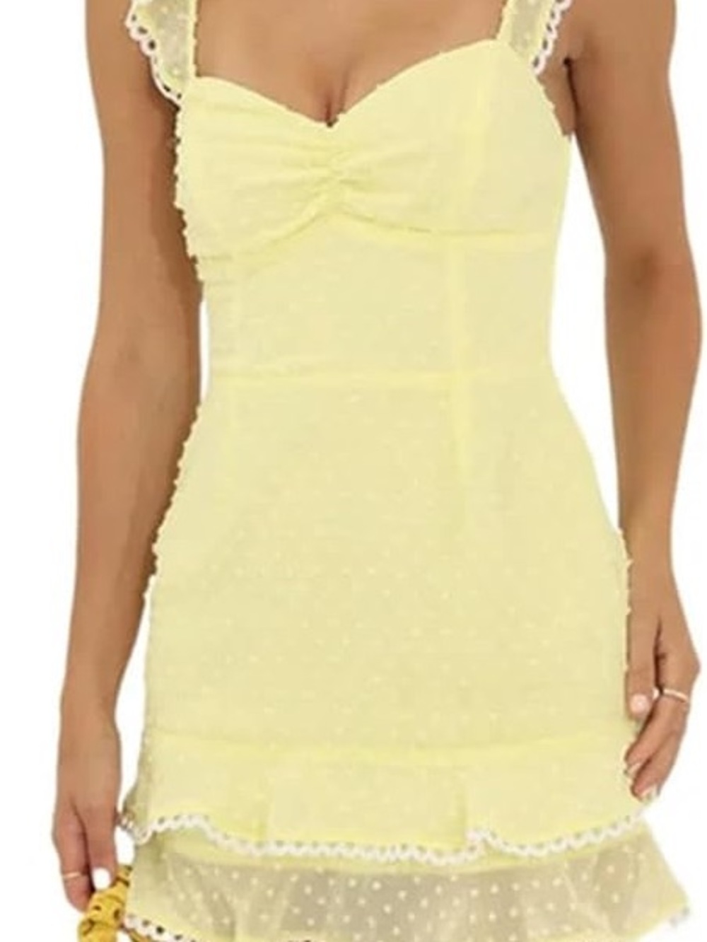 Sunny Yellow Ruffled Mini Dress - Picture 8 of 11